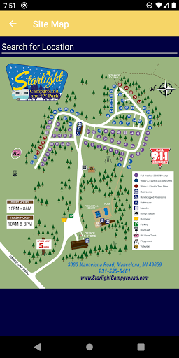 Screenshot of Starlight Campground & RV Park