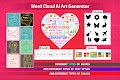 screenshot of Word Cloud Ai Art Generator
