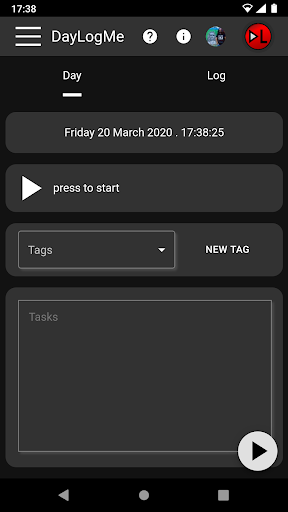 Android application DayLogMe screenshort