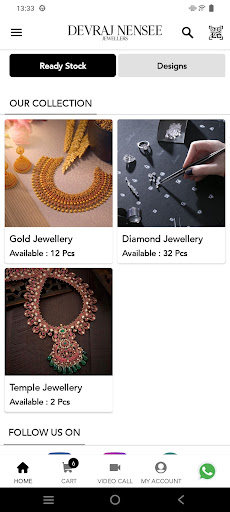 Android application Devraj Nensee Jewellers screenshort
