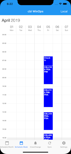 cbl Scheduler Screen 3