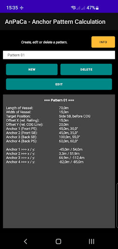 Android application AnPaCa - Anchor Pattern Calc. screenshort