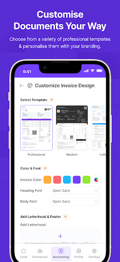 Screenshot of Invoice Maker, Billing:Refrens