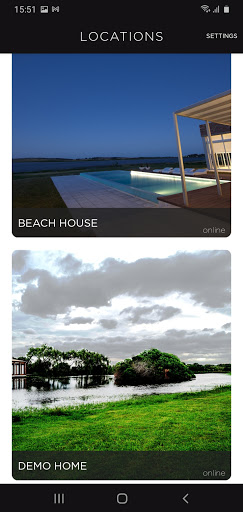 Android application BeoLiving screenshort