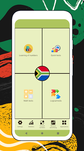 Android application Numbers in Afrikaans language screenshort