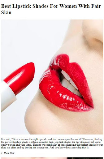 Android application Lipstick Shades For Women screenshort