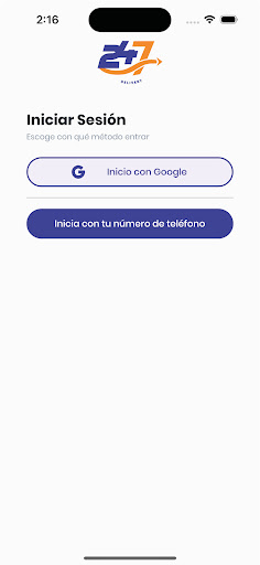 Android application Delivery 247 screenshort