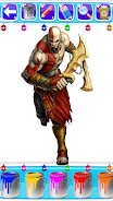 coloring Kratos God of Warriors fans Screenshot