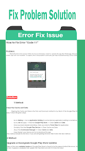 Play Store Update & Fix Error Screenshot