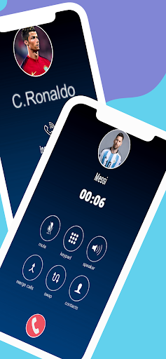 Messi & CR7 - Fake Video Call Screen 3