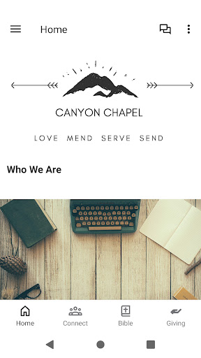 Android application Canyon Chapel Flagstaff screenshort