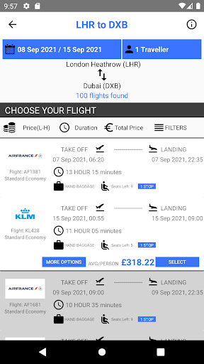 Android application Trumba Travel screenshort