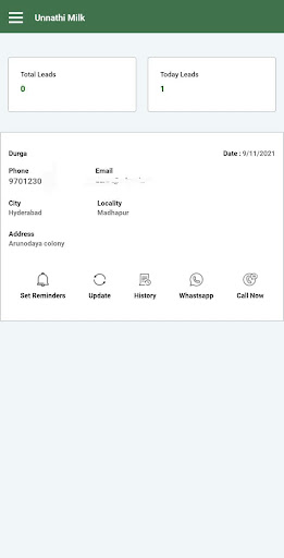 Unnathi Milk Employee Screen 3