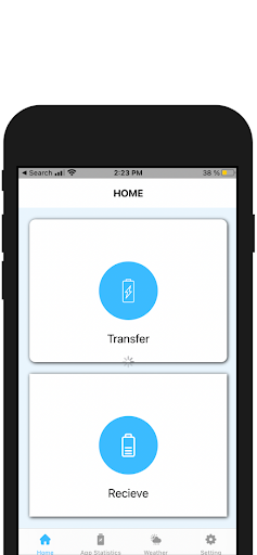 Screenshot of Battery Transfer / Receiver