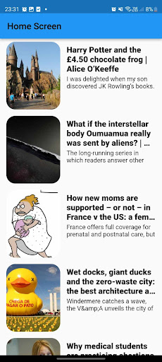 Android application Blue news screenshort
