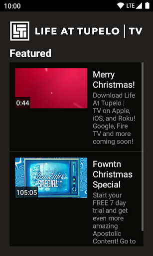 Life at Tupelo TV Screen 2