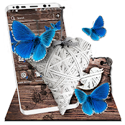 Butterfly Wooden Launcher Theme