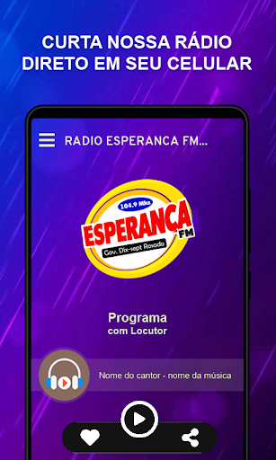 Android application Rádio Esperança FM screenshort