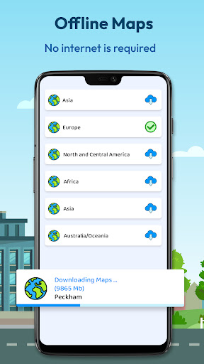 Android application GPS, Maps & Voice Navigations screenshort