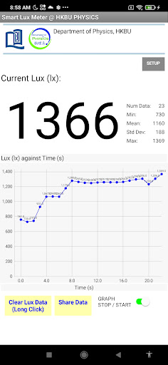 Android application Smart Lux Meter (2) screenshort