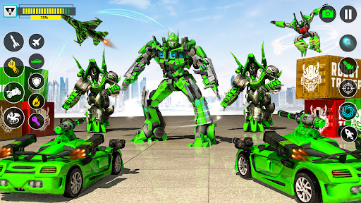 Android application Robot Transform Car Robot Game screenshort