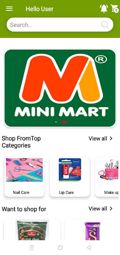 MINI MART Screen 2