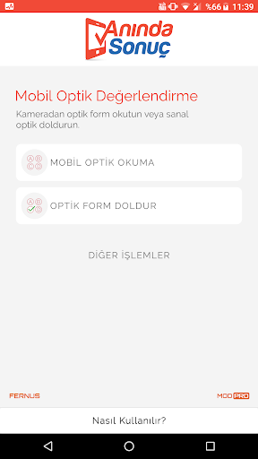 Android application Anında Sonuç screenshort