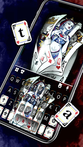 Queen Cards Keyboard Backgroun Screen 2