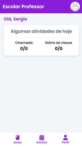 Android application Escolar Professor screenshort