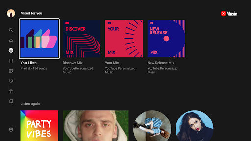 Screenshot of YouTube Music