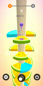 Fruit Helix Jumping Ball 3D