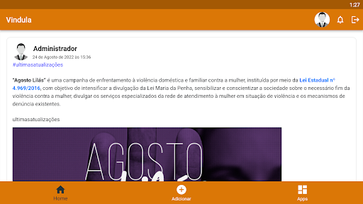 Android application Vindula Demonstração screenshort