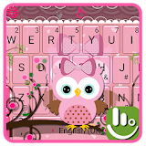 Pink Bow Owl Keyboard Theme icon
