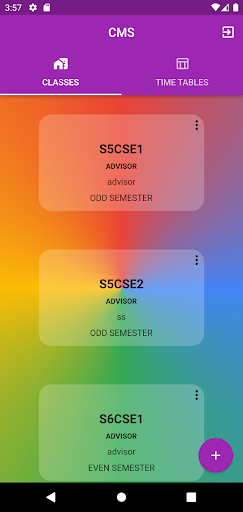 TimeTable Sheduler Screen 3