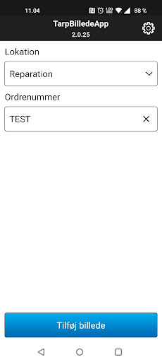 TarpBilledeApp Screen 2