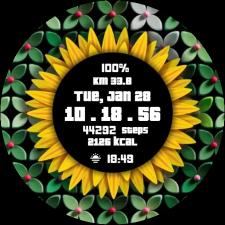 Animated Flower Bed Watch Face screenshot 2