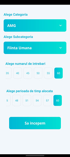 Android application Teste Grilă AMG screenshort