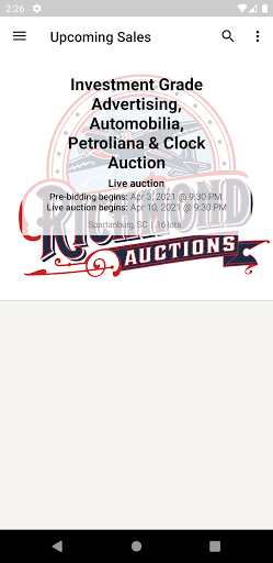 Android application Richmond Auctions screenshort