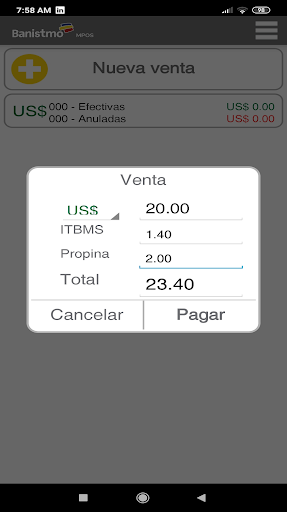 Banistmo MPOS Screen 3