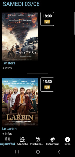 Android application Cinés Wellington screenshort