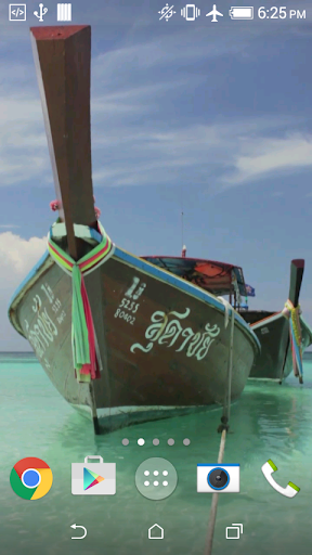 Android application Thai boats live wallpaper screenshort