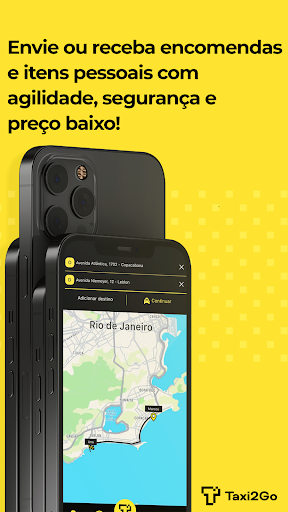 Android application Taxi2Go - Envie com segurança screenshort