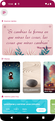 Android application Tenme en mente screenshort