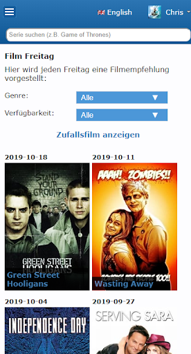 Serien Empfehlungen Screen 2