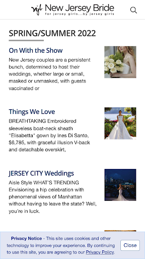 New Jersey Bride Magazine Screen 2