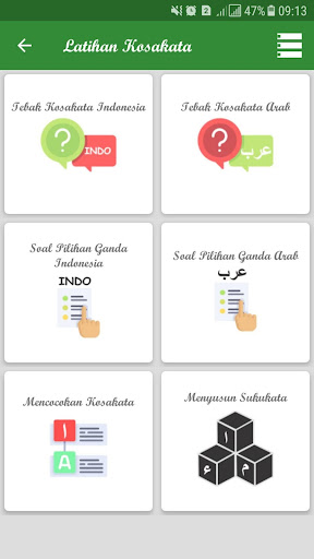 Berlatih Kosakata Arab Screen 2