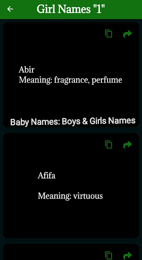 Baby Names: Boys & Girls Names Screen 2