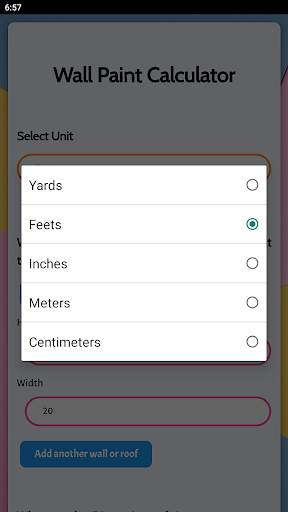 Wall Paint Calculator Screenshot 2 - AppWisp.com