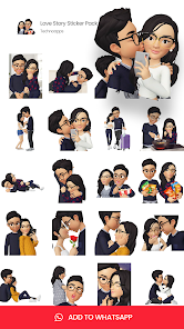 Captura 4 Romantic Stickers : WASticker android