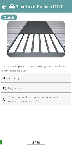 Autoescuela Permiso B Test DGT Screen 2